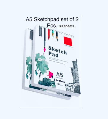 DEALZY 30 sheet a5 sketchbook 2 Sketch Pad(30 Sheets, Pack of 2)