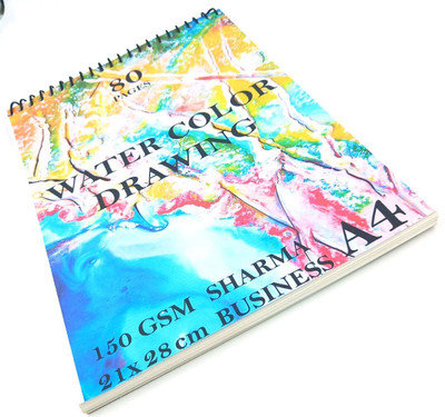 Redge Artists Wiro Bound Sketch Book A4 80 Pages For Drawing Painting and Sketching Sketch Pad(40 Sheets)