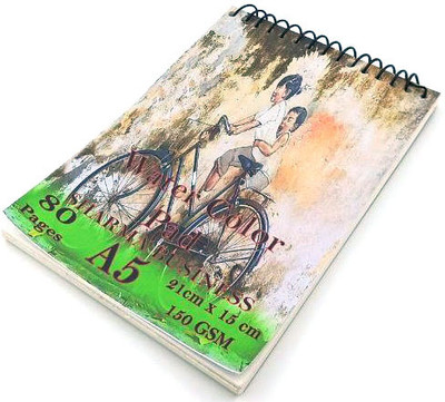 KRASHTIC Sketch Book A5 Size For Sketching Set of 1 Size A5 20x15cm Pages 80 in esch Pad Sketch Pad(40 Sheets)