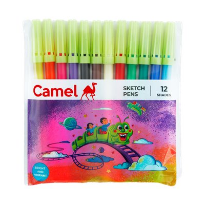 Camel Kids Flexible Nib Sketch Pens(Set of 1, Multicolor)