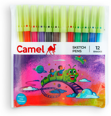 Camel Kids Flexible Nib Sketch Pens(Set of 1, Multicolor)