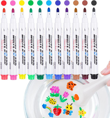 Muren Kids Water Floating Pens 12 Pcs Set Doodle Art Magical Painting Colors Marker Multifunction Superfine Smooth Writing Nib Sketch Pen(Multicolor)