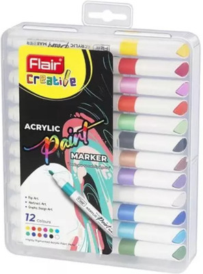SunriseTrading Acrylic Paint Pen Fine Tip Nib Sketch Pens  with Washable Ink(Set of 1, Multicolor)