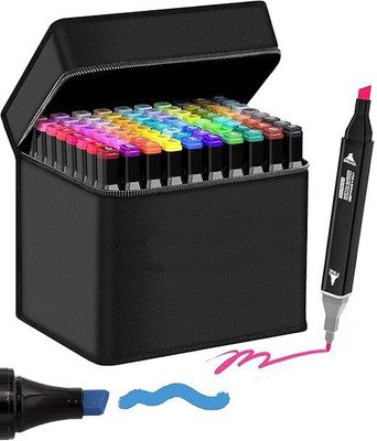 COSMIQE Marker Pen 48 PCS Drawing set Nib Sketch Pens(Set of 1, Multicolor)