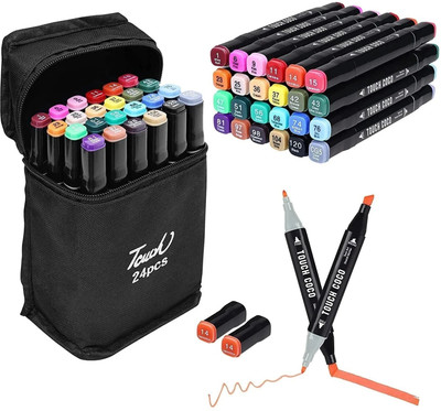 aptetit 24 multi color sketch pen with atrective look Nib Sketch Pens  with Washable Ink(Set of 24, Multicolor)