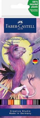 FABER-CASTELL GoldFaber Fantasy Aqua Dual-Tip Marker 1-5mm Wide Brush Nib Sketch Pens(Set of 1, Multicolor)