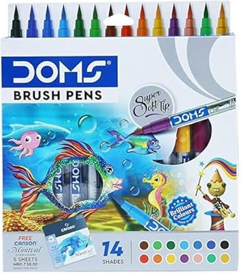 DOMS DOMS BRUSH TIP SPONCH Nib Sketch Pen(Multicolor)