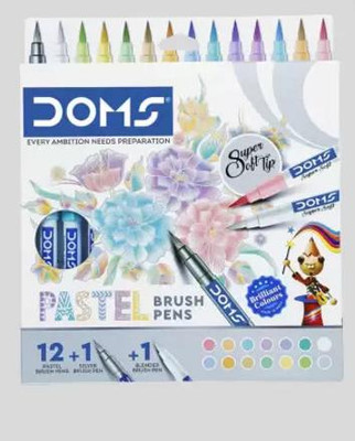 DOMS PASTEL BRUSH PEN brushed Nib Sketch Pen(Multicolor)