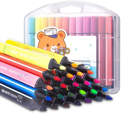Zordik NA Soft Nib Sketch Pens  with Washable Ink(Set of 24, Multicolor)