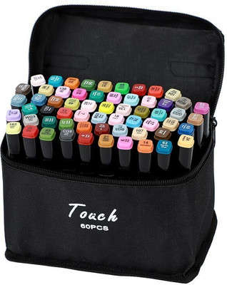 dasndas 60 PCS ART Nib Sketch Pens(Set of 1, Multicolor)