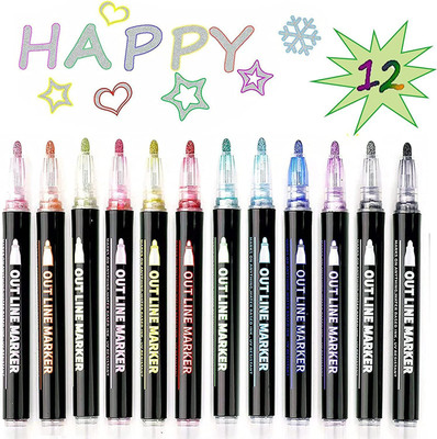 Brightlance 12 1 mm Nib Sketch Pens(Set of 12, Multicolor)
