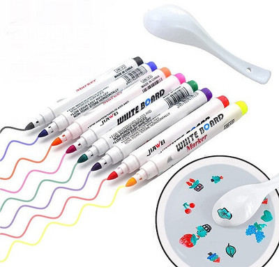 Kedar HE-4077 11 PCS FLOATING PENS + 1 PCS SPOON Nib Sketch Pens(Set of 11, Multicolor)