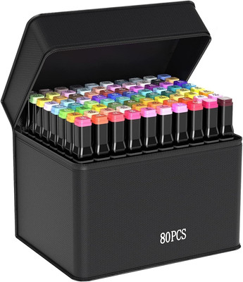 ONTRIP NA 0 Nib Sketch Pens(Set of 80, Multicolor)