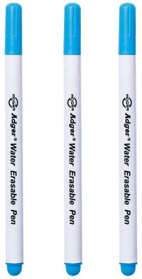 adger Marker Blue Fine Nib Sketch Pens  with Washable Ink(Set of 3, Blue)