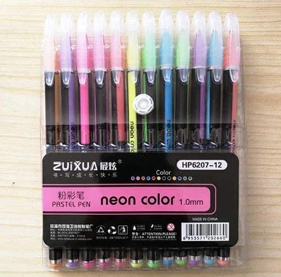 Sahej Enterprises Neon Colours Fine Nib Sketch Pens(Set of 1, Multicolor)