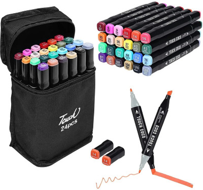 Daxstar Marker Pen 24 PCS Markers Drawing pen set Nib Nib Sketch Pens(Set of 1, Multicolor)