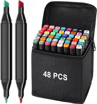 COZYZORO 48 Pieces Marker Pen sketch pen Nib Nib Sketch Pen(multi cocour)