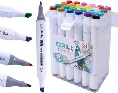 VOUGH WHITE POPCORN Sketch Pens Sketch Pens Nib Sketch Pen Nib Sketch Pens(Set of 24, Multicolor)