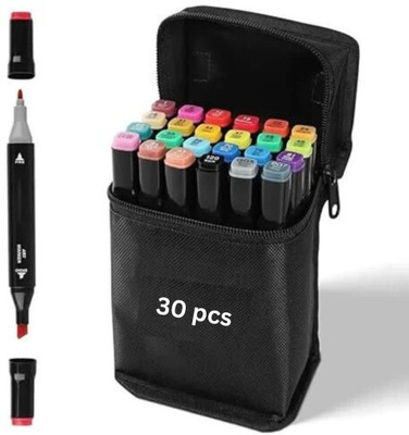 ZESTAN Markers Sketch Pens For Painting Sketching Calligraphy Drawing Sketch Pens Nib Sketch Pens(Set of 30, Multicolor)