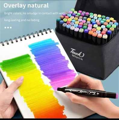 Maa Khodiyar Marker Dual Nib Sketch Pens  with Washable Ink(Set of 48, Multicolor)
