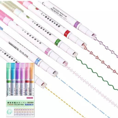 SANYA TRADERS Rollerball Stationery Set(Pack of 6, Ink Color - Multicolor)