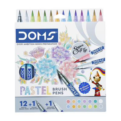 DOMS Pastel Super Soft Brush Tip Nib Sketch Pens  with Washable Ink(Set of 1, Multicolor)