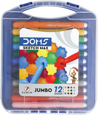 DOMS DOMS SKETCH MAX UNIQUE PUSH RESISTANT TIP Nib Sketch Pen(Multicolor)