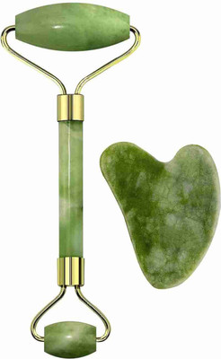 DIDMENT Jade Roller & Gua Sha Tool Himalayan Stone for Face Neck Healing Skin Wrinkles(200 g)
