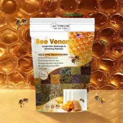 ACTIWOW Bee Venom Foot Patches Natural Bee Wellness Pads(100 g)
