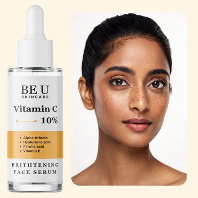 Be U Vitamin C Face Serum for Radiant Skin – With Alpha Arbutin, HA & Ferulic Acid to Boost Hydration, Glow & Firmness(30 ml)