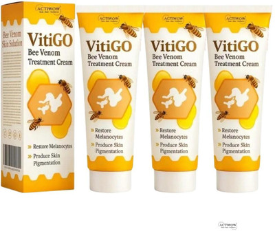 ACTIWOW Vitigo Bee Venom Cream for Bright Look Without Makeup 3 Pcs QA1(300 g)