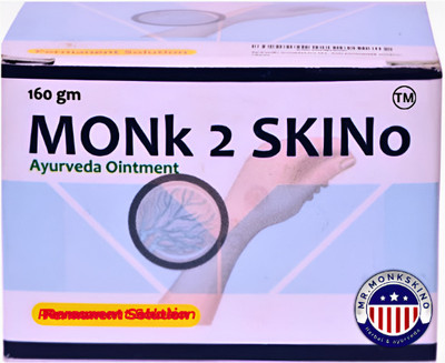 MONk 2 SKINo Monk 2 Skino Ayurvedic Malam (Cream) 160g for Fungal Infection, Ringworm, Itching & Skin Recovery And permanent Solution(160 g)