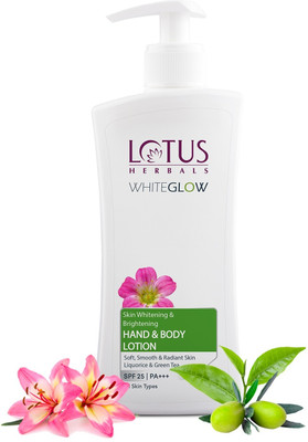 LOTUS HERBALS WhiteGlow Skin Brightening Hand & Body lotion SPF 25 PA+++...(400 ml)