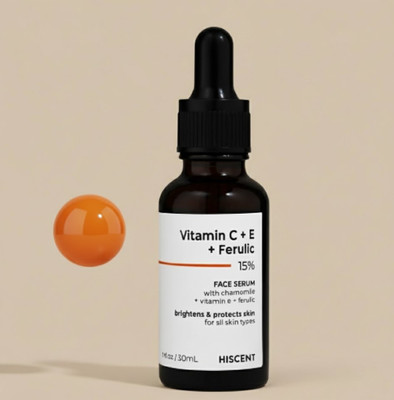 Hiscent Vitamin C-E Ferulic Revive Concentrate – Vitamin-Powered Brightening & Firming Serum for Youthful Skin(30 ml)