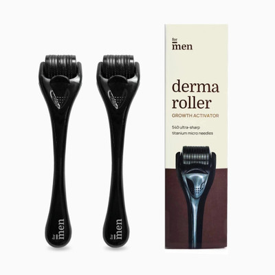 Formen Hair Growth Activator Derma Roller For Hair Growth 0.5 mm with 540 Titanium Needles Pack of 2(120 g)