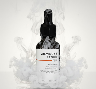 Hiscent Pure Glow Vitamin C Serum with E and Ferulic Acid for Daily Brightening and Skin Repair(30 ml)