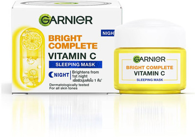 GARNIER Bright Complete Vitamin C Yoghurt Night Cream |Anti-Dark Spots Moisturiser(40 g)