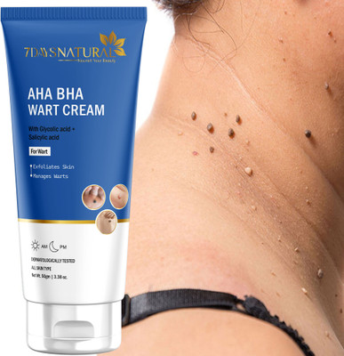7days natural Aha Bha wart removal cream With Salicylic Acid Wart Tag Rmover(100 g)