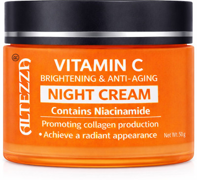 Altezza Vitamin C Brightening & Anti-Aging Night Cream with Niacinamide – Skin Brightening & Dark Spot Reduction(50 g)
