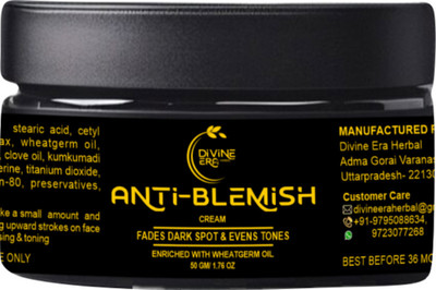 Divine Era Herbal Anti Blemish Cream for Dark Spots, Pigmentation, Acne Marks & Clear Skin(50 g)