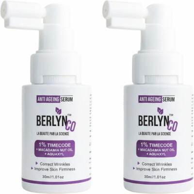 BERLYNCO Wrinkle Corrector Serum with Patented TIMECODE from Seppic France (Pack of 2)(30 ml)