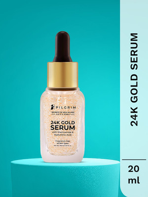 Pilgrim 24K Gold Serum with Niacinamide & Hyaluronic Acid, Anti Aging & Skin Brightening(20 ml)