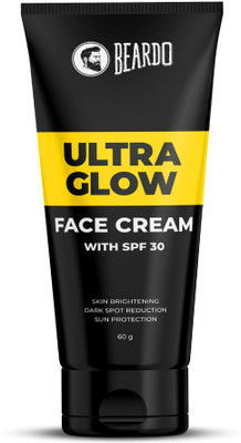 BEARDO Ultraglow All in One Face Cream For Men with SPF 30 | Skin Brightening Face Cream | Dark Spot Reduction | Sun Protection |(60 g)