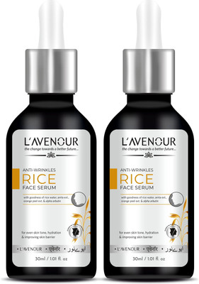 L'avenour Anti-Wrinkle Rice Face Serum for Even Skin Tone, Hydration, Improve Skin Barrier(60 ml)