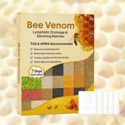 Hukkyo Bee Venom Lymphatic Foot Patches Aid Varicose Vein & Nerve Pain Relief(100 g)