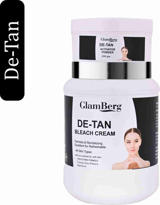Glamberg Premium De-Tan Bleach Cream With Activator Powder 1 kg(1000 g)