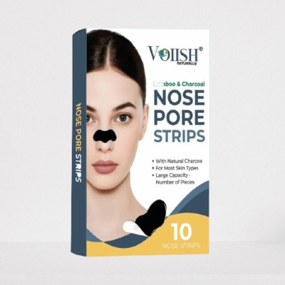 VOIISH Skincare Cleansing Charcoal Nose Strips for Women - Blackhead Remover & Pore Cleanser(20 g)