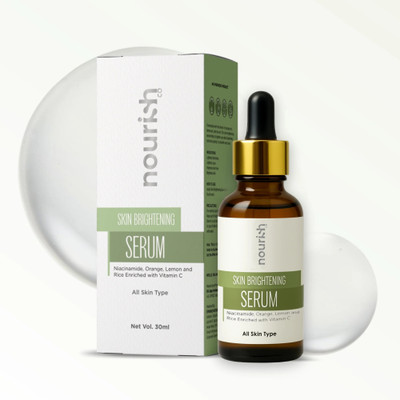 Nourish Co Skin Brightening Face Serum with Niacinamide, Orange, Lemon and Rice Enriched with Vitamin C – 30 ml(30 ml)