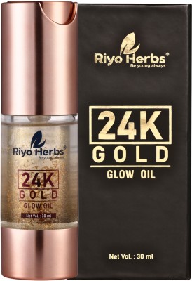 Riyo Herbs 24K Gold Face Oil with Real 24K Gold Dust & Essential Oils for All Skin Types(30 ml)