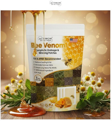 ACTIWOW Bee Venom Foot Patches Painless Detox Through Natural Bee Formula SKT(100 g)